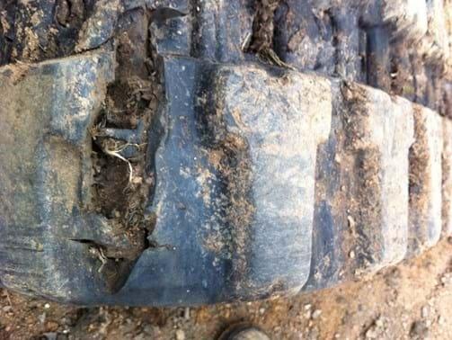 Lug tearing from brittle compound